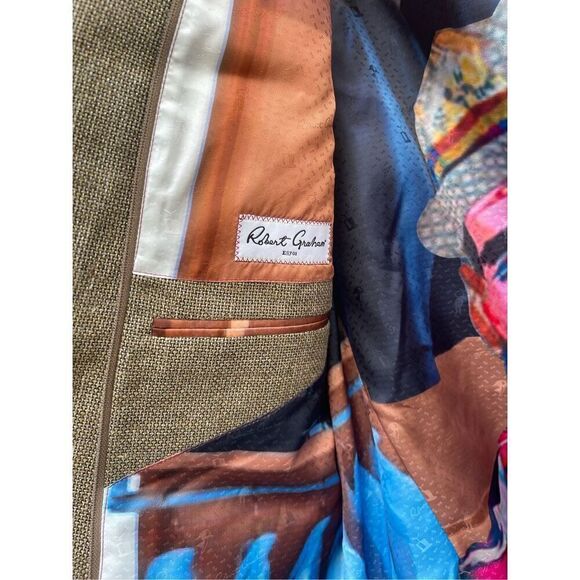 Authentic Robert Graham hobo clown tweed blazer jacket sports coat removable lin - Picture 11 of 16